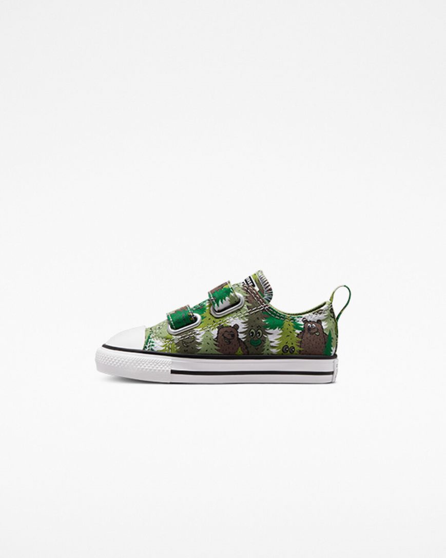 Tenisky Nizke Converse Chuck Taylor All Star Easy-On Forest Camo Dievcenske Biele Zelene | SK 5FJGZ3